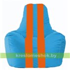 Кресло-мешок Спортинг голубой - оранжевый С1.1-278