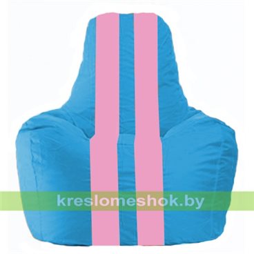 Кресло-мешок Спортинг С1.1-277 (основа голубая, вставка розовая)