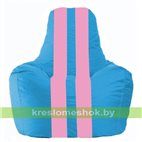 Кресло-мешок Спортинг голубой - розовый С1.1-277