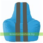 Кресло-мешок Спортинг голубой - тёмно-серый С1.1-270