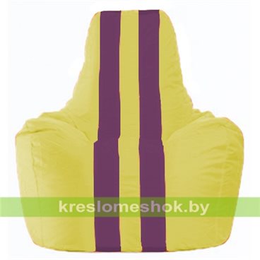 Кресло-мешок Спортинг С1.1-265 (основа жёлтая, вставка бордовая)