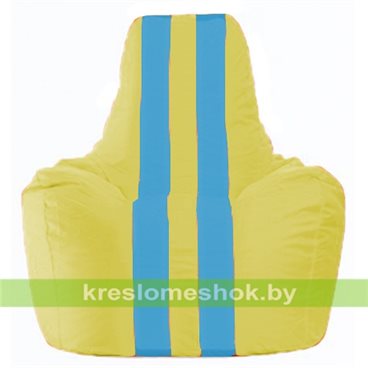 Кресло-мешок Спортинг С1.1-263 (основа жёлтая, вставка голубая)