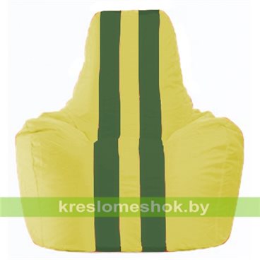 Кресло-мешок Спортинг С1.1-262 (основа жёлтая, вставка зелёная)