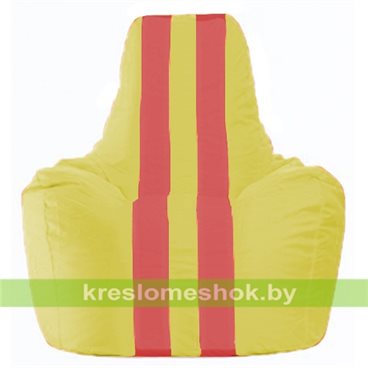 Кресло-мешок Спортинг С1.1-260 (основа жёлтая, вставка красная)