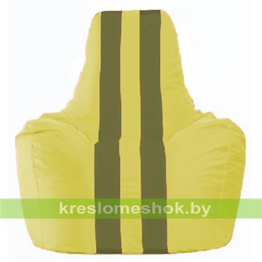 Кресло-мешок Спортинг С1.1-259 (основа жёлтая, вставка оливковая)