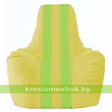 Кресло-мешок Спортинг С1.1-256 (основа жёлтая, вставка салатовая)