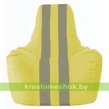 Кресло-мешок Спортинг С1.1-465 (основа жёлтая, вставка серая)