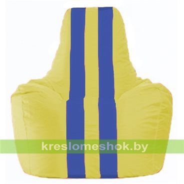Кресло-мешок Спортинг С1.1-254 (основа жёлтая, вставка синяя)