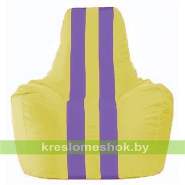 Кресло-мешок Спортинг С1.1-253 (основа жёлтая, вставка сиреневая)