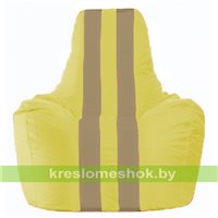 Кресло-мешок Спортинг жёлтый - тёмно-бежевый С1.1-252