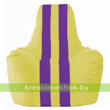 Кресло-мешок Спортинг С1.1-247 (основа жёлтая, вставка фиолетовая)