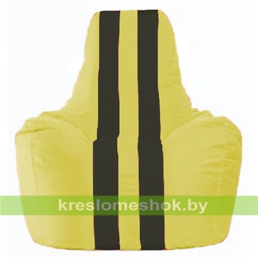 Кресло-мешок Спортинг С1.1-245 (основа жёлтая, вставка чёрная)