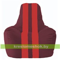 Кресло-мешок Спортинг бордовый - красный С1.1-308
