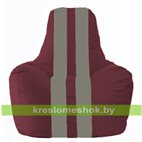 Кресло-мешок Спортинг бордовый - серый С1.1-303