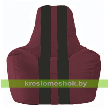 Кресло-мешок Спортинг С1.1-299 (основа бордовая, вставка чёрная)