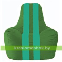 Кресло-мешок Спортинг зелёный - бирюзовый С1.1-243