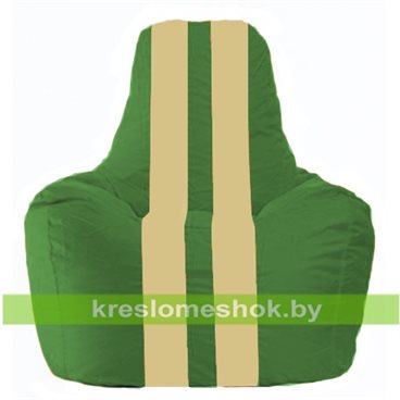 Кресло-мешок Спортинг С1.1-240 (основа зелёная, вставка бежевая)