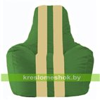 Кресло-мешок Спортинг зелёный - светло-бежевый С1.1-240