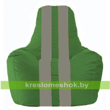 Кресло-мешок Спортинг С1.1-239 (основа зелёная, вставка серая)