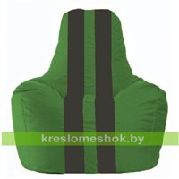 Кресло-мешок Спортинг зелёный - чёрный С1.1-235