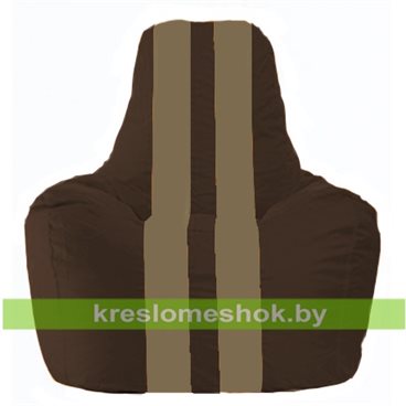 Кресло-мешок Спортинг С1.1-330 (основа коричневая, вставка бежевая)