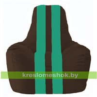 Кресло-мешок Спортинг коричневый - бирюзовый С1.1-317