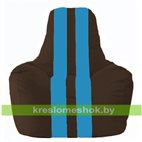 Кресло-мешок Спортинг коричневый - голубой С1.1-319