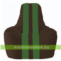 Кресло-мешок Спортинг коричневый - зелёный С1.1-321