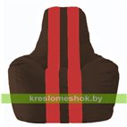 Кресло-мешок Спортинг коричневый - красный С1.1-322