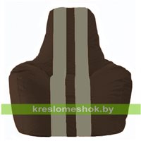 Кресло-мешок Спортинг коричневый - серый С1.1-327