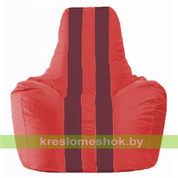Кресло-мешок Спортинг С1.1-180 (основа красная, вставка бордовая)