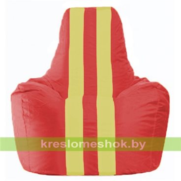 Кресло-мешок Спортинг С1.1-178 (основа красная, вставка жёлтая)