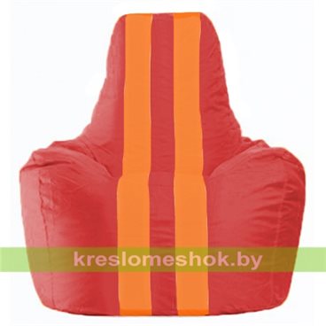 Кресло-мешок Спортинг С1.1-176 (основа красная, вставка оранжевая)