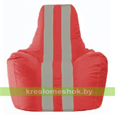 Кресло-мешок Спортинг С1.1-173 (основа красная, вставка серая)