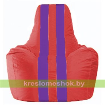 Кресло-мешок Спортинг С1.1-458 (основа красная, вставка фиолетовая)