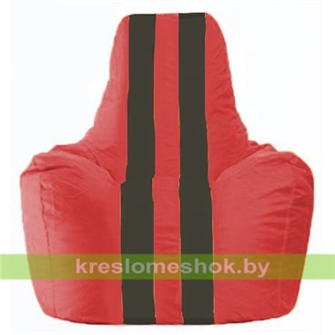 Кресло-мешок Спортинг С1.1-455 (основа красная, вставка чёрная)