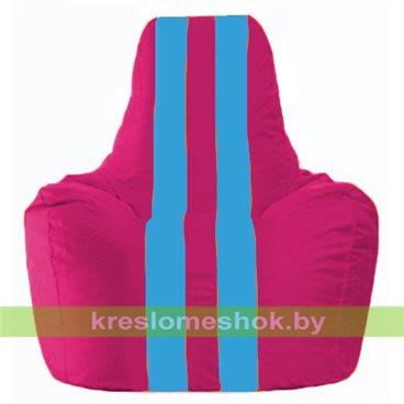 Кресло-мешок Спортинг С1.1-385 (основа фуксия, вставка голубая)