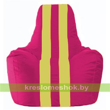 Кресло-мешок Спортинг С1.1-386 (основа фуксия, вставка жёлтая)