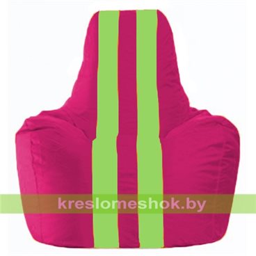 Кресло-мешок Спортинг С1.1-390 (основа фуксия, вставка салатовая)