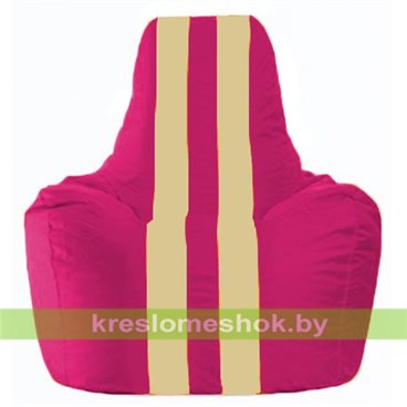 Кресло-мешок Спортинг С1.1-373 (основа фуксия, вставка бежевая)