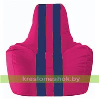 Кресло-мешок Спортинг лиловый - тёмно-синий С1.1-379