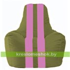 Кресло-мешок Спортинг оливковый - розовый С1.1-226