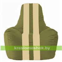 Кресло-мешок Спортинг оливковый - светло-бежевый С1.1-225
