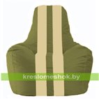 Кресло-мешок Спортинг оливковый - светло-бежевый С1.1-225
