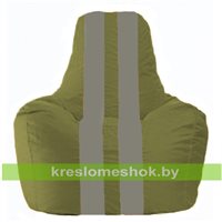 Кресло-мешок Спортинг оливковый - серый С1.1-224