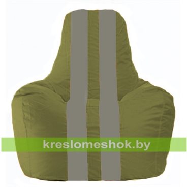 Кресло-мешок Спортинг С1.1-224 (основа оливковая, вставка серая)
