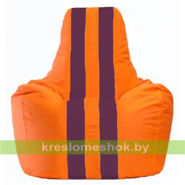 Кресло-мешок Спортинг С1.1-222 (основа оранжевая, вставка бордовая)