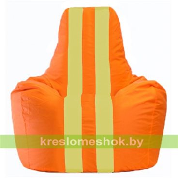 Кресло-мешок Спортинг С1.1-219 (основа оранжевая, вставка жёлтая)