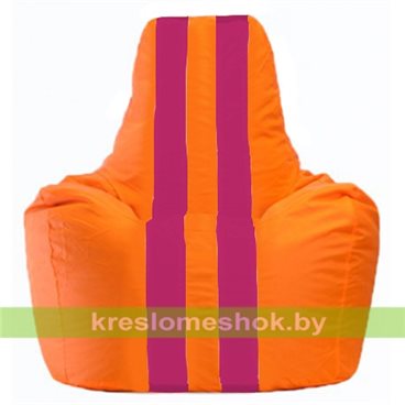 Кресло-мешок Спортинг С1.1-221 (основа оранжевая, вставка фуксия)