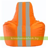 Кресло-мешок Спортинг оранжевый - серый С1.1-214